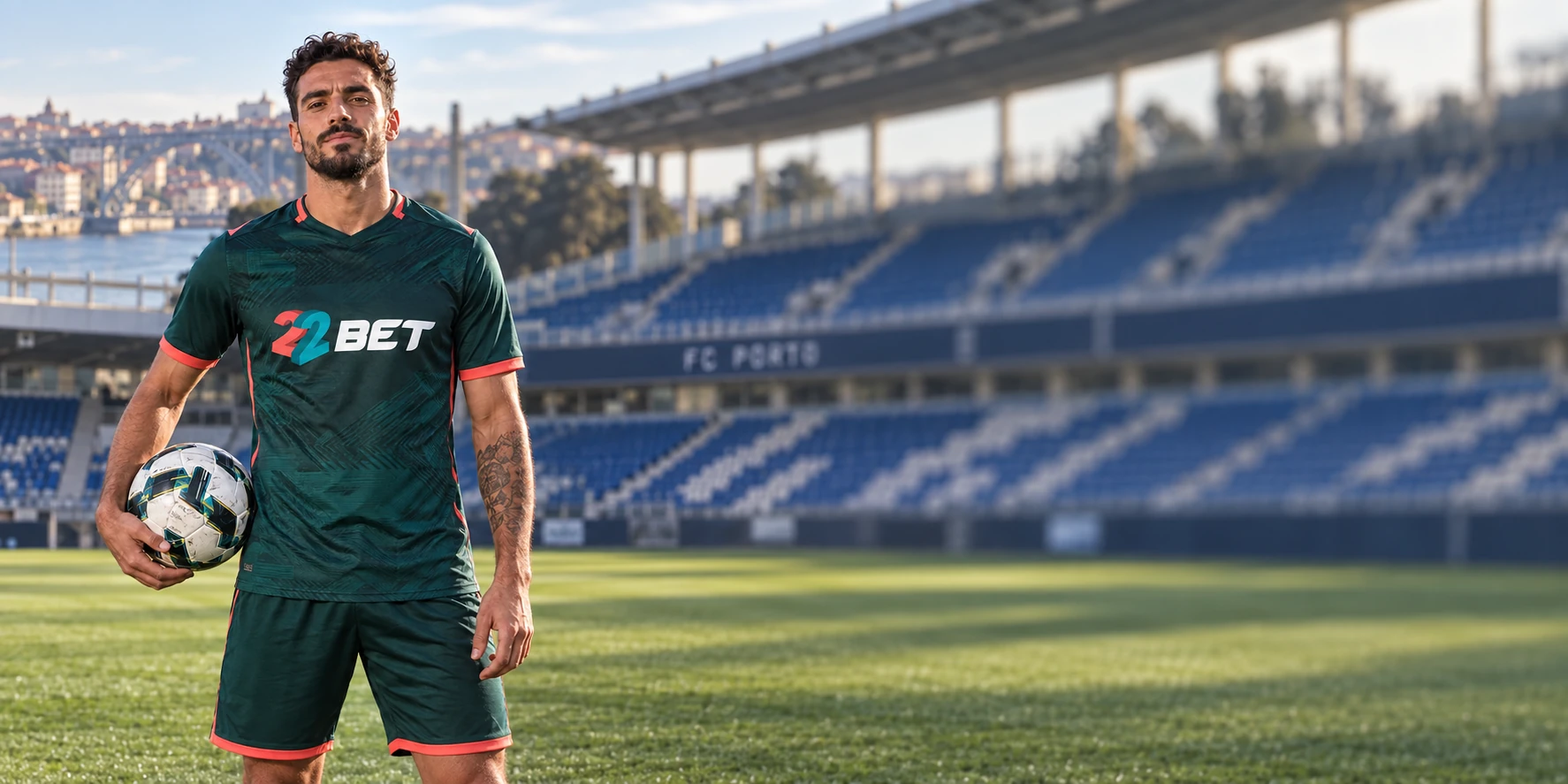 Futebol — atleta com equipamento 22BET